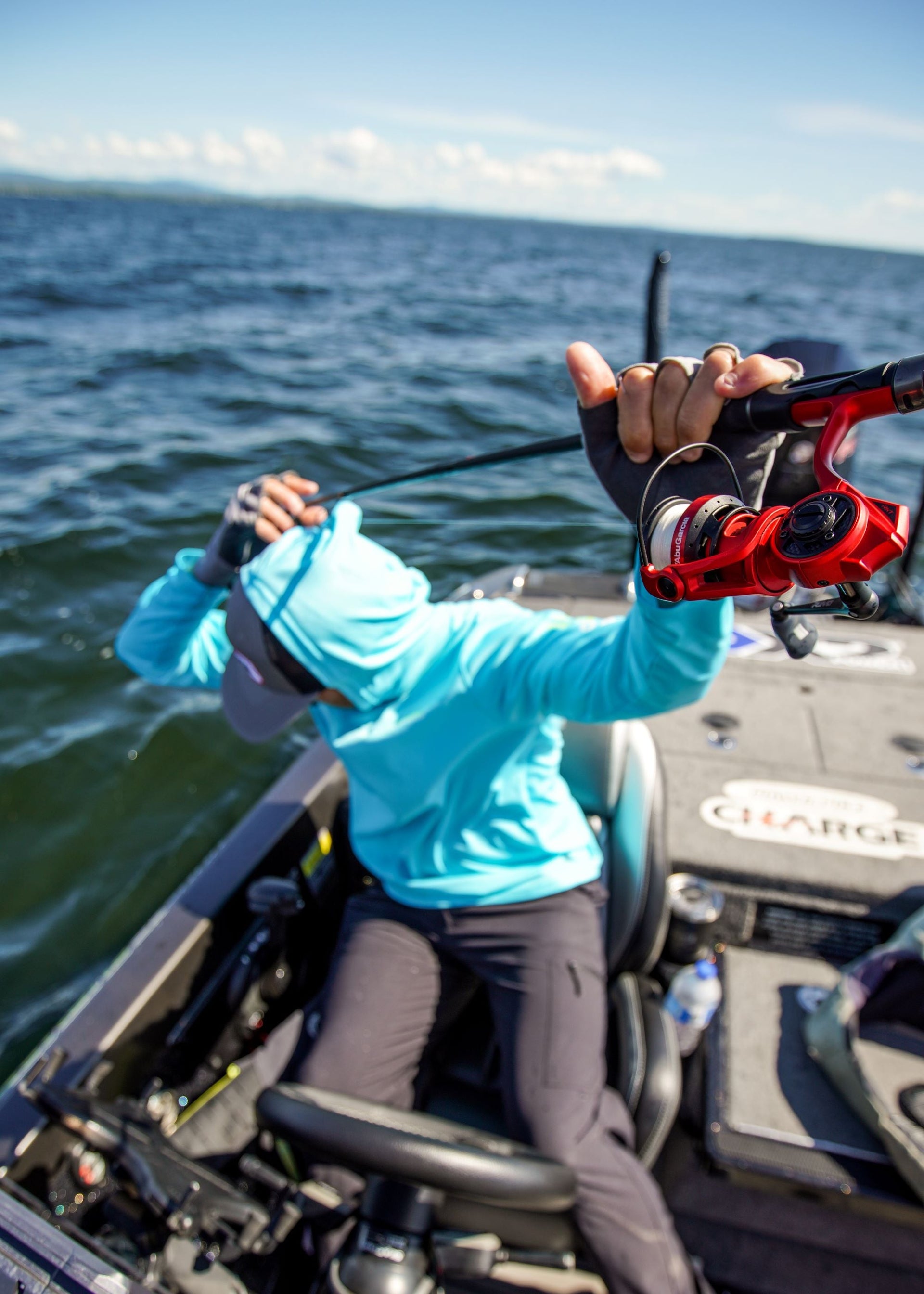 Man fishing on a boat