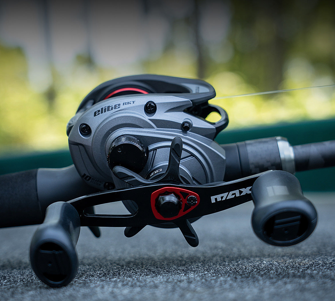 Close up of New Max Elite Rocket Low Profile Reel