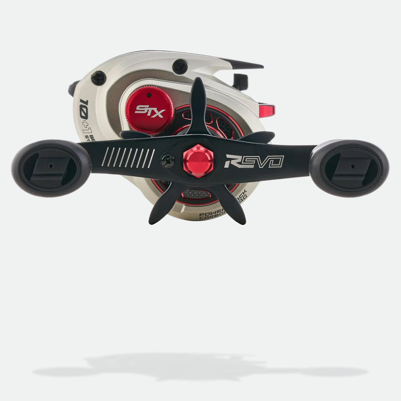 Revo STX Fishing reel with REVO branding on a white background